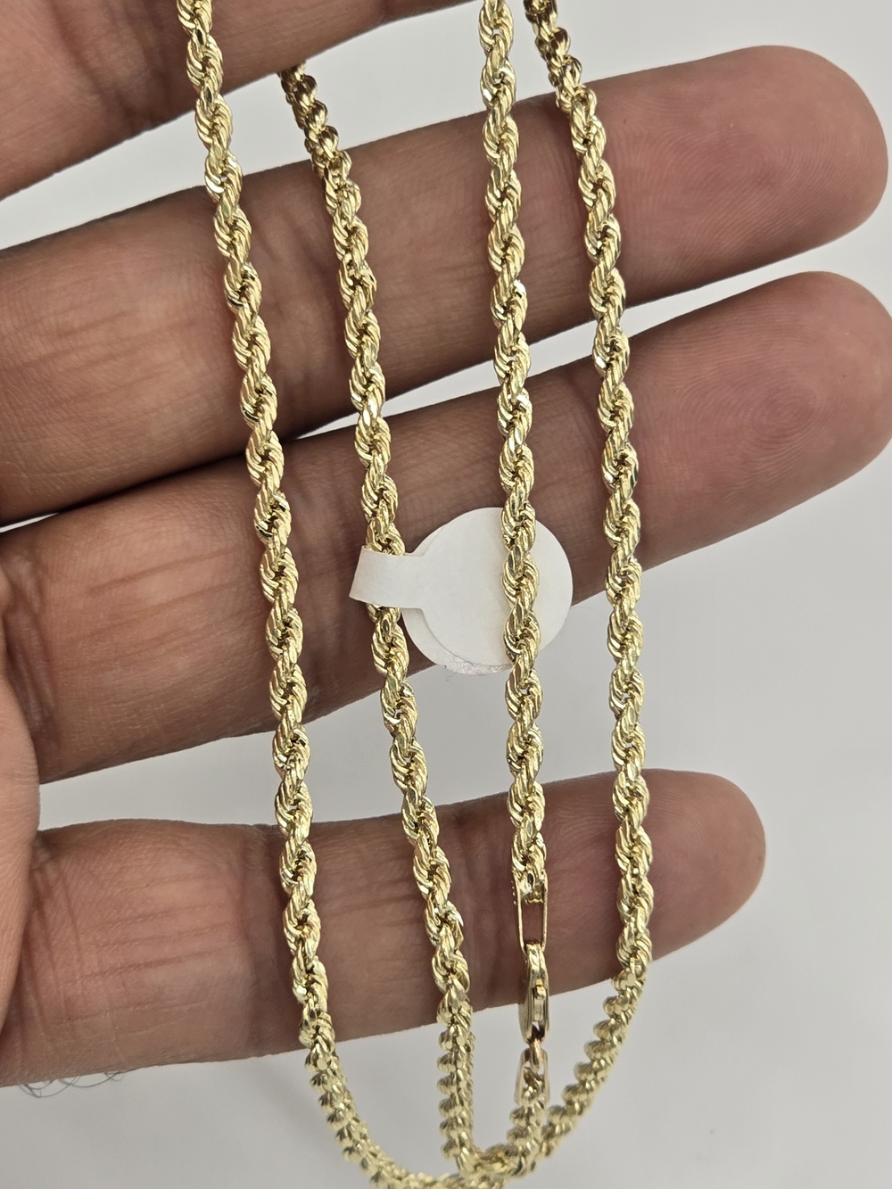 14k Real Gold Rope Chain 3mm 22 Inches - Picture 8 of 10